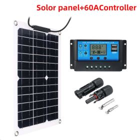 20W-300W Solar Panel 12V Solar Cell 100A Controller Solar Panel for Phone RV Car MP3 PAD Charger Outdoor Battery Supply Camping