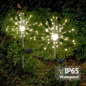 2Pack 150LED Garden Firework Lights 50 Copper Wires String Landscape Lamp