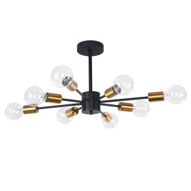 8-Light 61cm Sputnik Semi Flush Mount Ceiling Light Fixture