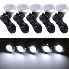 5pcs Cool White LED Deck Lights