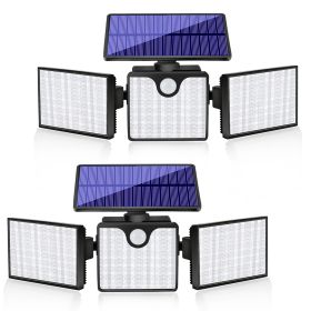 230 LED Ultra Bright Solar Wall Lights; Waterproof Rotatable Motion Sensor Light For Outdoor Porch Yard Wall