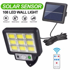 COB Solar Street Light Motion Sensor Outdoor Commercial Wall Lamp US