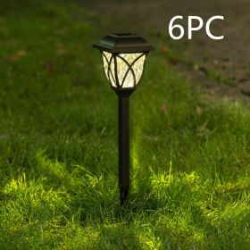 Plastic lawn lamp (Option: Warm White-6PC)