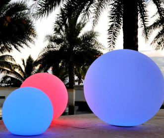 Luminous Ball Lamp Outdoor Colorful Waterproof Decorative Ball Lamp (Option: 20cm)