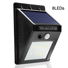 Solar sensor light (Option: 8LED-Black-2pcs)