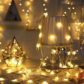 Room layout led lantern flashing string lights starry (Option: Warm white-30M300-Plug in)