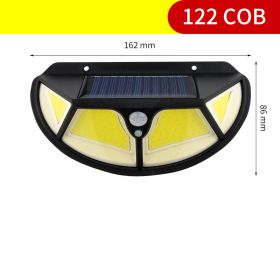 Solar Wall Lamp Four Sided Luminous Induction Human Body Lighting (Option: B)