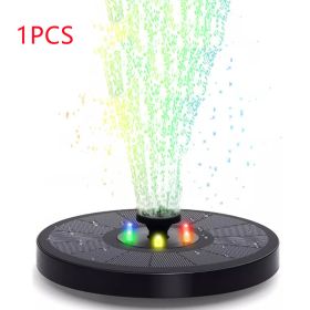 Solar Fountain Pump Fountain Light Round Floating Fountain Pump Color LED Light (Option: )