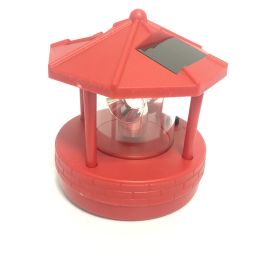 Solar Rotating Lighthouse Outdoor Courtyard Garden Lawn Decorative Lighting Landscape Light (Option: Red-Medium)