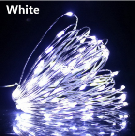 1-10M Led String Light Copper Wire Holiday Lighting Fairy Light Garland Battery Operation For Christmas Tree Wedding Party Decor (Option: White-5m50 lights-Usb)