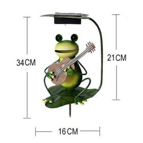 Solar Lamp Outdoor Lawn Lamp Lawn Lamp Ground Plug Lamp Frog Garden Decoration Lamp (Option: Frog playing guitar)