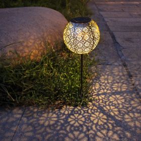 Garden Decoration Solar Wrought Iron Ground Ball Lamp (Option: )