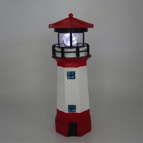 Lighthouse Shape Solar LED Light Garden Fence Yard Outdoor Decoration (Color: )