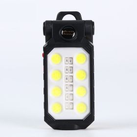 Folding USB Rechargeable COB Work Light Portable LED Flashlight Adjustable Waterproof Camping Lantern Magnet Design With Power Display (Option: )