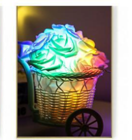 Rose LED String Lights (Option: Colorful-Battery-1m)