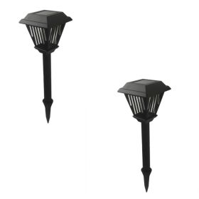 Solar lawn mosquito lamp (Option: Black 2pcs)