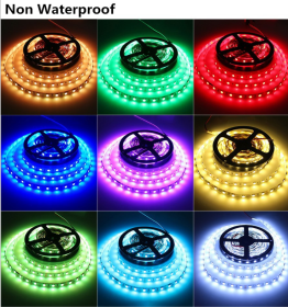 LED Light Strips Highlight 60 Light Beads Epoxy Waterproof Soft Strips (Option: IP65 warm white-10m)