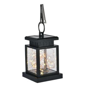 Solar Crack Ball Hanging Light (Color: Black)