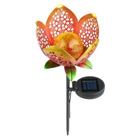 LED Solar Flower Light (Color: )