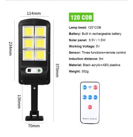 Solar Lamp Body Induction Remote Control Street Lamp (Option: Estyle)