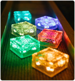 Solar Ice Cube Buried Lights Landscape Path Decoration (Option: Colorful-Small)