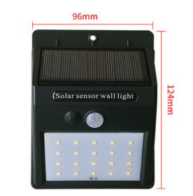 Solar sensor light (Option: WT light-Black-3 mode 20)