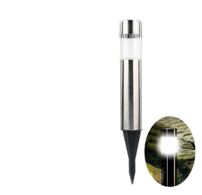 Solar cylindrical lawn light (Option: White light-1pc)