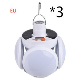 Solar Charging Light LED Power Failure Emergency Bulb Light (Option: 3pcs White-EU)