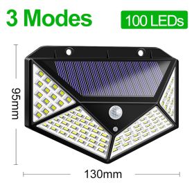 Solar sensor light (Option: 100LED-Polygon-1pcs)