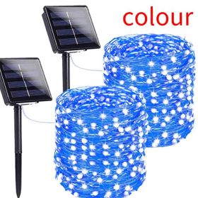 Outdoor Rain-proof Solar Copper Wire Lamp (Option: Colour-32meters 300lamp)