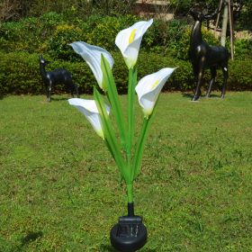 Solar Calla Lotus Lamp 4LED Landscape Lamp (Option: )