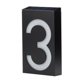 Solar Powered House Number (Option: Number3)