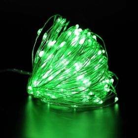 1-10M Led String Light Copper Wire Holiday Lighting Fairy Light Garland Battery Operation For Christmas Tree Wedding Party Decor (Option: Green-10m100 lights-Usb)