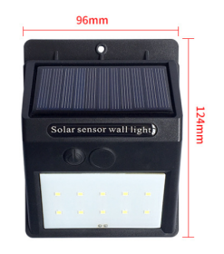 Solar sensor light (Option: 30LED WT light-BK-3 mode)