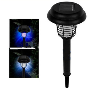 Solar Led Rechargeable Anti-Mosquito Lamp Electronic Fly Bug Zapper Insect Pest  Uv Trap Outdoor Garden Lawn Lamp (Option: )