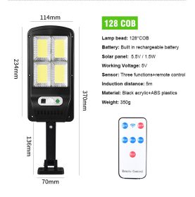 Solar Lamp Body Induction Remote Control Street Lamp (Option: Dstyle)