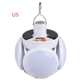 Solar Charging Light LED Power Failure Emergency Bulb Light (Option: White-US)