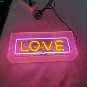 LED Neon Sign Acrylic Glass Light Box (Option: Warm White-220V US)