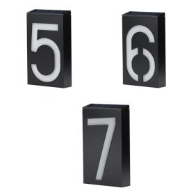 Solar Powered House Number (Option: Number5.6.7)