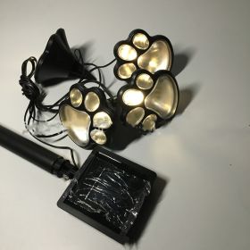 Outdoor 4 LED Solar Animal Paw Light Portable Lamp Solar Light Sensor Solar Energy Lamp Panel Camp Tent Fishing Garden Lighting (Option: )