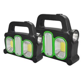 Long-range Projection Light COB Portable Searchlight Solar USB Charging (Option: )