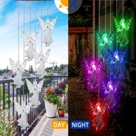 Outdoor Solar Wind Chime Lamp Hummingbird Butterfly Ball Wind Chime Garden Decoration (Option: )